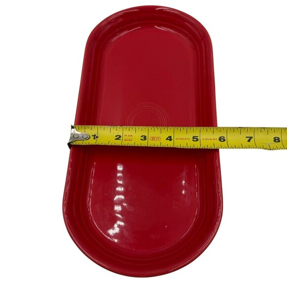 Fiestaware Bread Platter Utility Tray in Scarlet Red - Picture 9 of 10